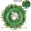 LSKYTOP 2 Pcs Boxwood Wreath with Artificial Wreath Green Leaves Door Wall Window Decoration,11Inch/PC