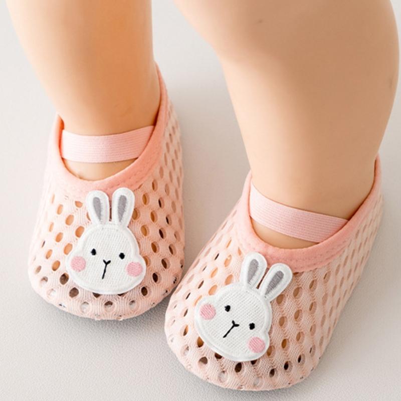 Infant Anti Skid Floor Socks with Cartoon Design for Baby Ages 10 Months to 3 Years Toddler Learning to Walk Shoes