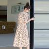 Pure cotton floral dress women's summer new design sense small temperament beautiful skirt