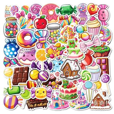 50 Kreative Graffiti-Sticker Verschiedene Süßigkeiten Donuts Keine Wiederholungen