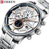 CURREN Men's Calendar Watch with Steel Business Waterproof Quartz Watch