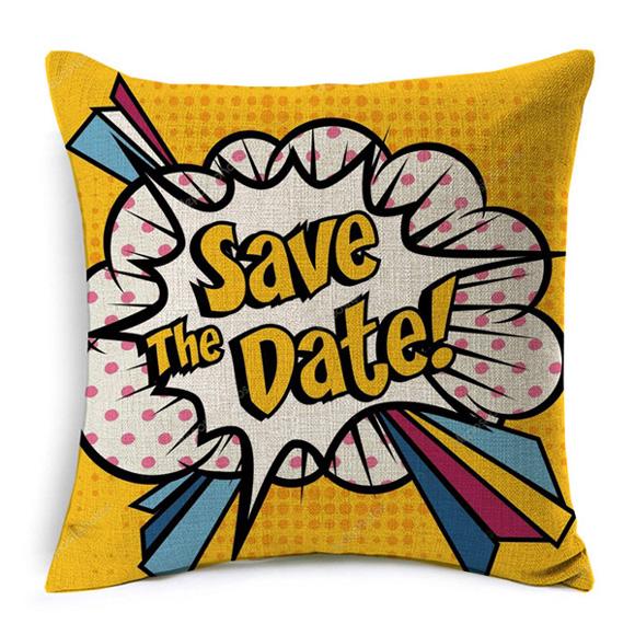 Cotton Linen Throw Pillow Cover American Pop Art Cushion Cover Pow Bang Wow Love Pineapple Modern Decorative Sofa Cushion Covers