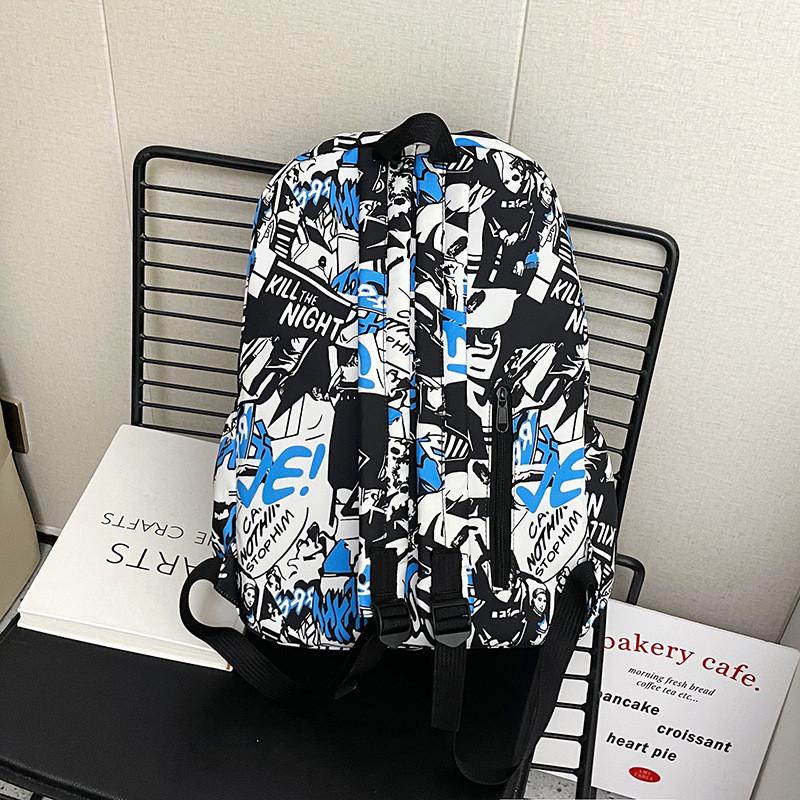 Fashionable Middle School Student Backpack Nylon Lightweight School Bag With Padded Shoulder Straps For Teens