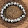 8mm Natural K2 Jasper Gemstone Round Beads Stretch Bracelet 7.5" White Stone Bracelet For Women/Men RBB-88