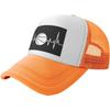 Basketball Heartbeat EKG Trucker Hat Polyester Mesh Snapback Cap for Unisex Women Casual