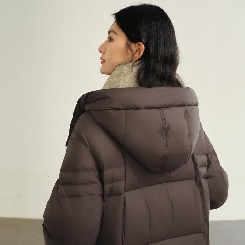 Aolilai Chen Duling Women's Detachable Hooded Long Down Jacket