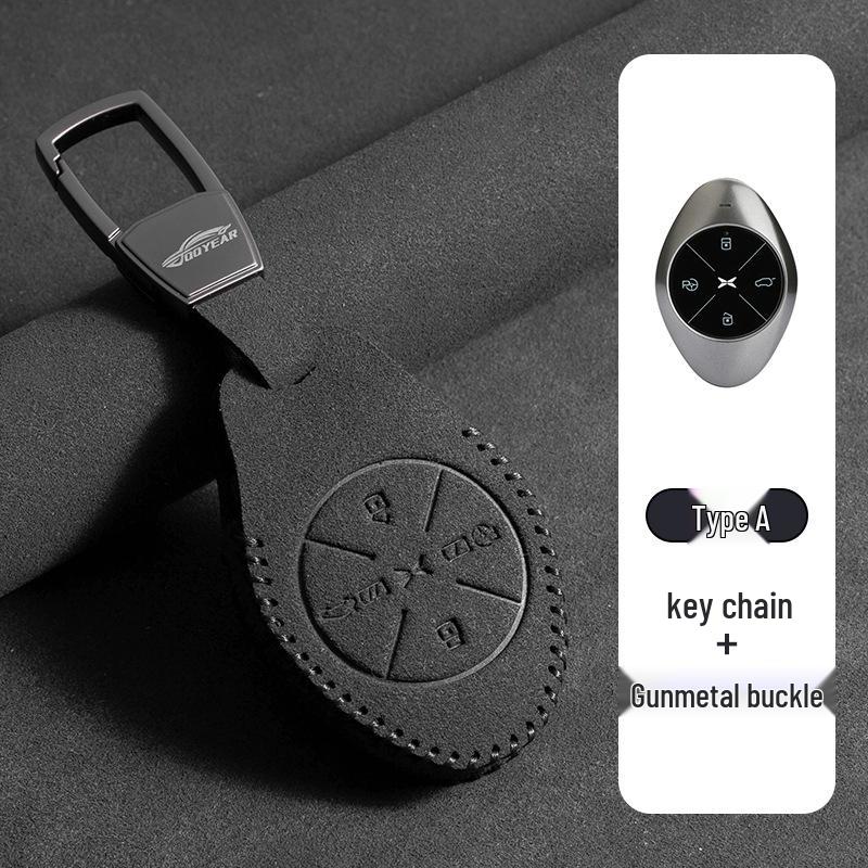 Premium Leather Key Case for Xiaopeng Models: P7, G6, New P7i, P5, G3, G3i, G9