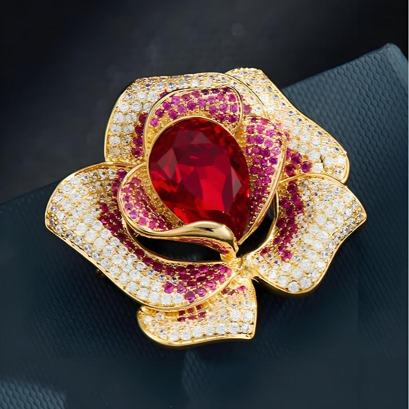 Exquisite Blumenbrosche Für Damen Kleidung Mantel Schmuck Accessoires Geschenke
