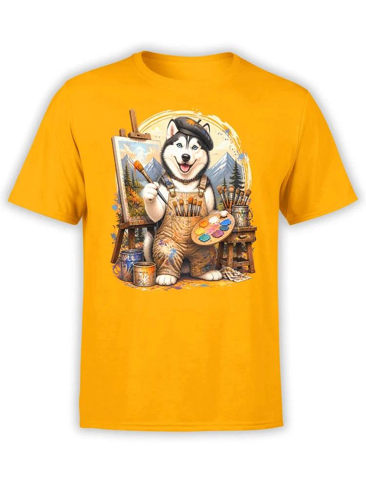 Paint Paws Husky Dog TShirt Unisex S