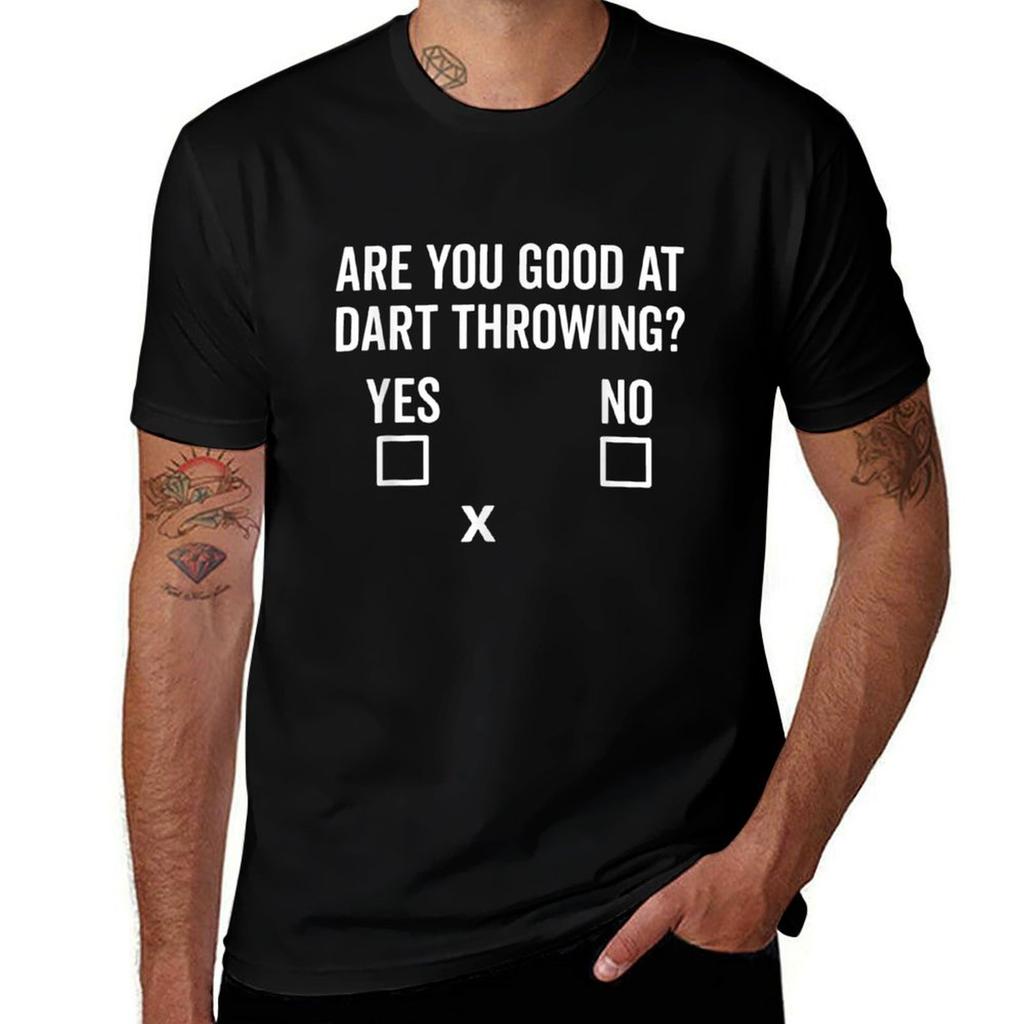 Funny Dart Throwing Game Throwing Darts Sarcasm Dart Players T-Shirt Simple Casual Short Sleeve