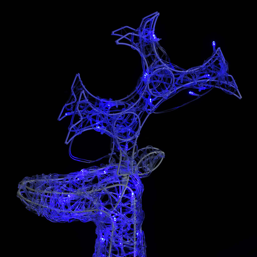 Reindeer Christmas Decoration 2 Pcs. 60x16x100 Cm Acrylic
