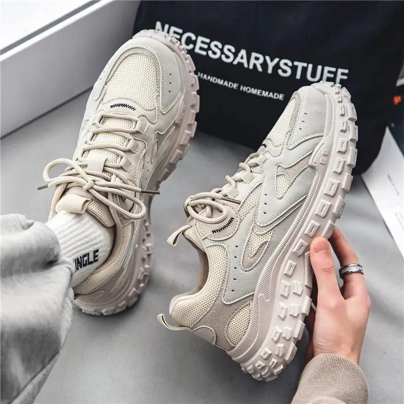 Fashion Men's Shoes Spring Summer Canvas Breathable Casual Board Shoes 2025 Fashion Trend Low Sneakers Men's Anti-Slip Work Sneakers