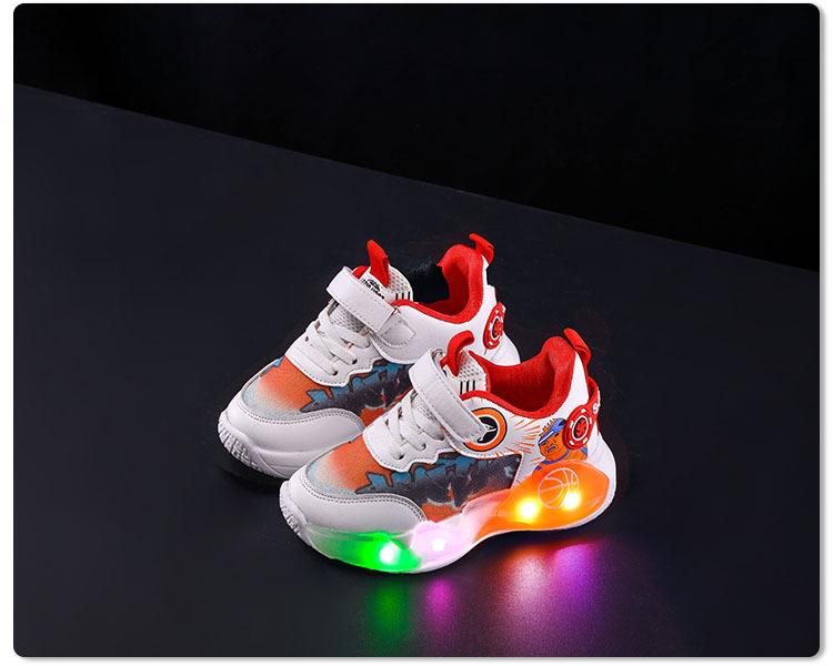 LED Cartoon Mesh Sportschuhe für Kleinkinder & Jungen - Atmungsaktive Leuchtende Sneaker für Frühling & Herbst