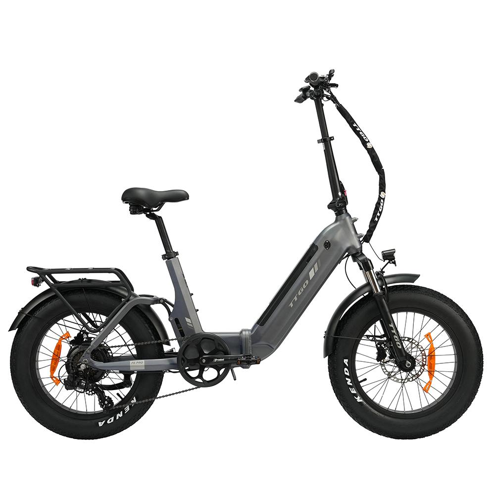 TTGO F6PRO Gray 250W Motor Power 48V18AH Detachable Battery 20 * 4.0-inch Tire Speed Sensor Hydraulic Brake City Convenient Electric Bicycle