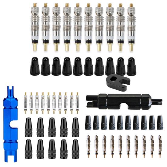 Presta Valve Core Kit Rustproof Corrosion Resistant Reliable Performance Universally Compatible Presta Valve Cores Caps Set