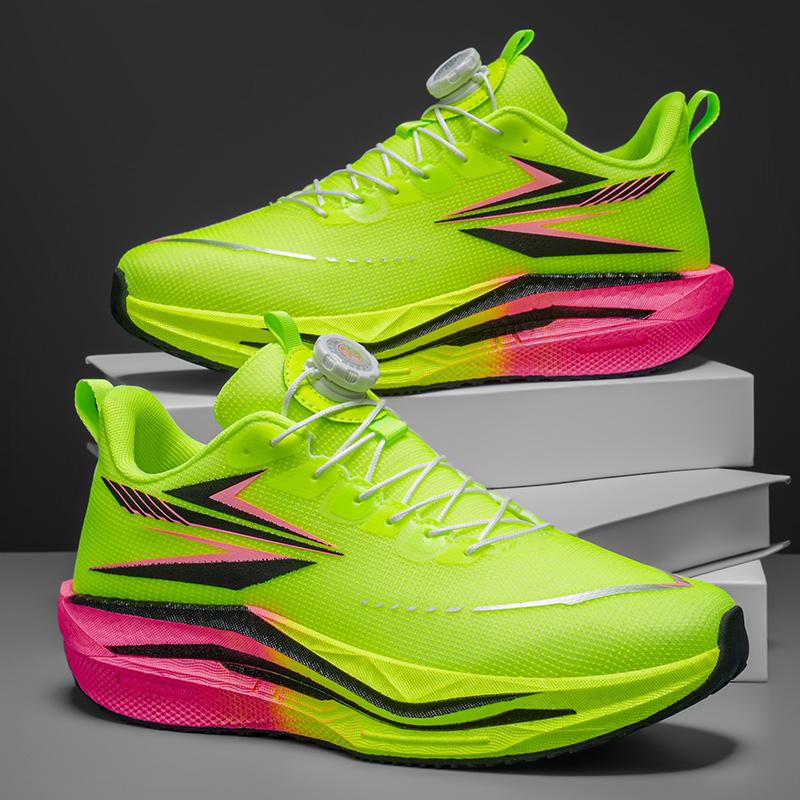 Running Shoes Carbon Board Men Athletic Speciality Marathon Breathable Lightweight Women'S Plush Comfort Athletic Nonskid Athletic Shoes