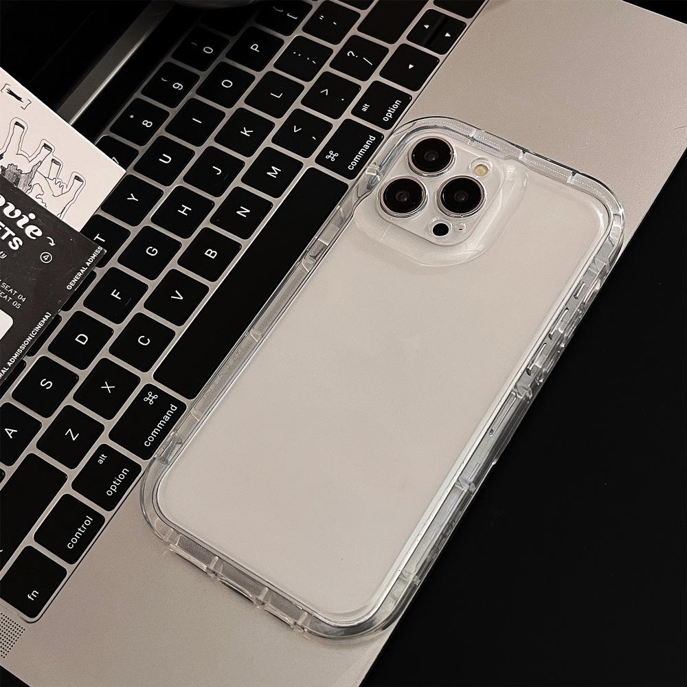Applicable To 15promax Mobile Phone Case Apple IPhone 16 Simple Air Cushion Anti Fall 14 Full Cover 13 Transparent Soft Sleeve 12