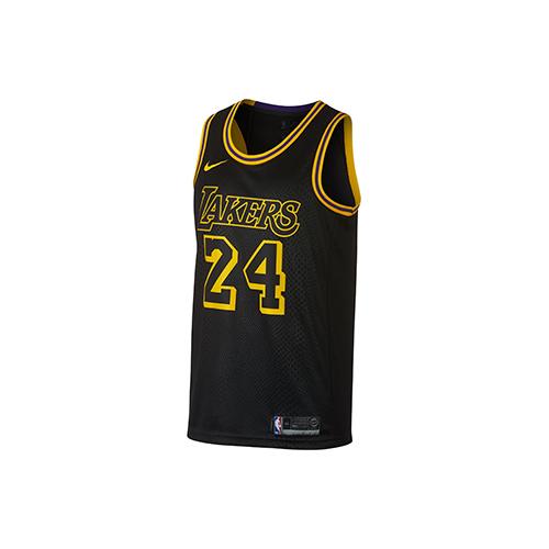 Nike Jersey NBA Lakers City Edition Basketball Jersey Men's Black Yellow AJ6432-011