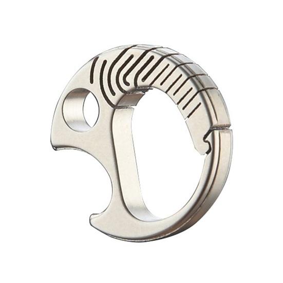 

Відкривачка для пляшок Форма Золотої рибки Титановий сплав Легка Портативна Брелок Для ключів Відкривачка для пляшок для пива та газованої води для подорожей на природі срібло сірий колір