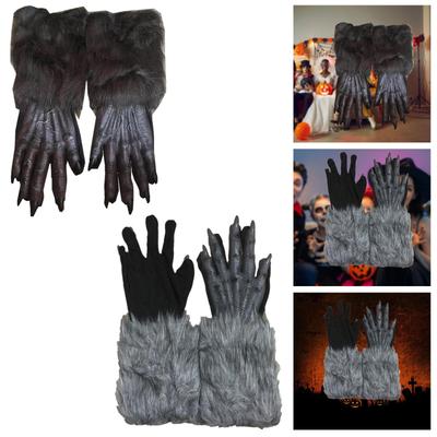 Halloween Werewolf Gloves Comfortable Women Men Clubs Bar Themed Party Haunted House Decoration Fancy Dress Photo Props Cosplay