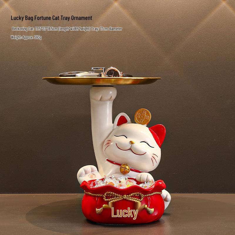 Cat Figurine - Perfect for Home Entry, Living Room, Wine Cabinet, or Shoe Cabinet Decoration; Ideal Housewarming Gift