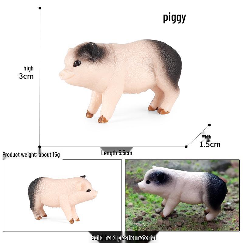 Realistic Miniature Pig Sow Figurine Toy Animal Model Ornament