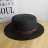 Sunscreen hat, sunshade belt buckle, flat hat, top hat, outdoor beach outing, straw hat, female summer versatile flat brim tide