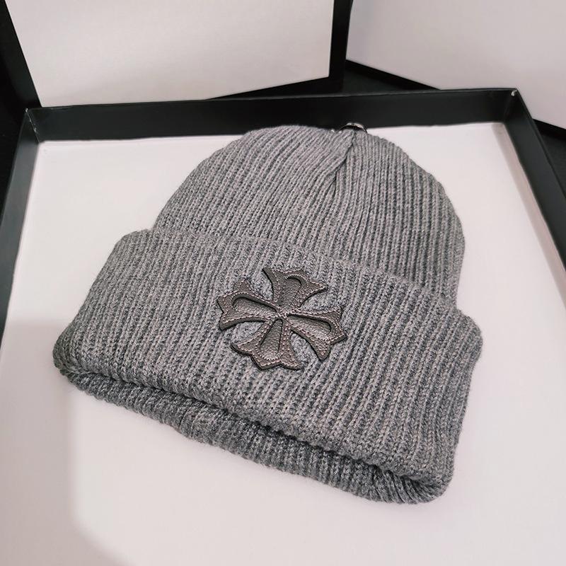 Autumn and Winter Hat White Thickenedheattechknitting Hat