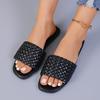 Fashion Summer New Flat Sandals Women's Square Head Open Toe Preparation Soft Sole Anti-slip Wear-resistant Slippers