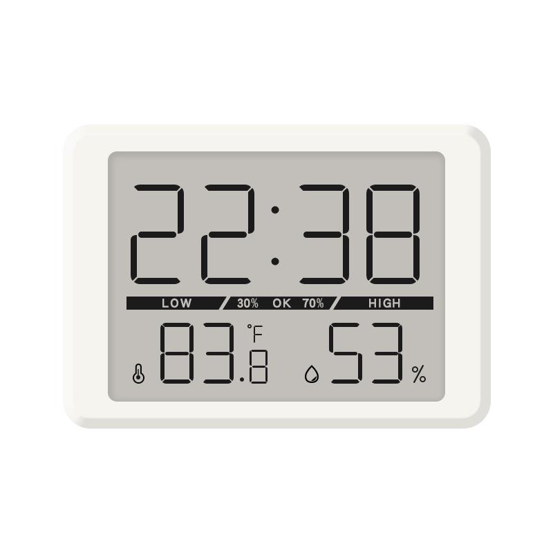 8218 Multi-function Slim Digital Wall Clock with LCD Display and Temperature