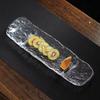 Japanese Crystal Glass 3-Compartment Serving Tray