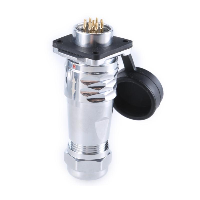 SF2010 Waterproof Industrial Connector SF2013 Female Plug & Male Socket IP67 2Pin To 12Pin For 20mm Panel Mount