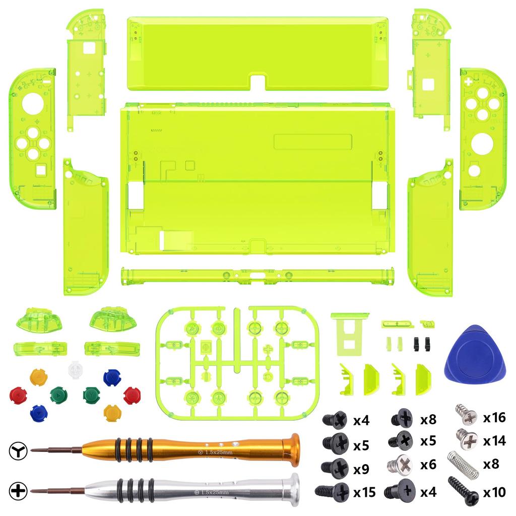 Není hlavní jednotkou Zadní deska z průhledného materiálu pro spínač eXtremeRate kompatibilní s OLED PC spínačem Zadní spínač kompatibilní s Switch OLED Joycon