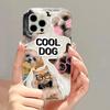 Cute Cat and Dog Suitable for iPhone17promax Mobile Phone Case Apple 16 Large Hole 14/13 Couple 15