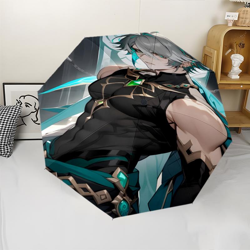 1pc Genshin Impact Alhaitham2 Umbrella, Sun Protection, And UV Shielding. It Has Eight Sturdy Ribs for Outdoor Use And Perfect Gift