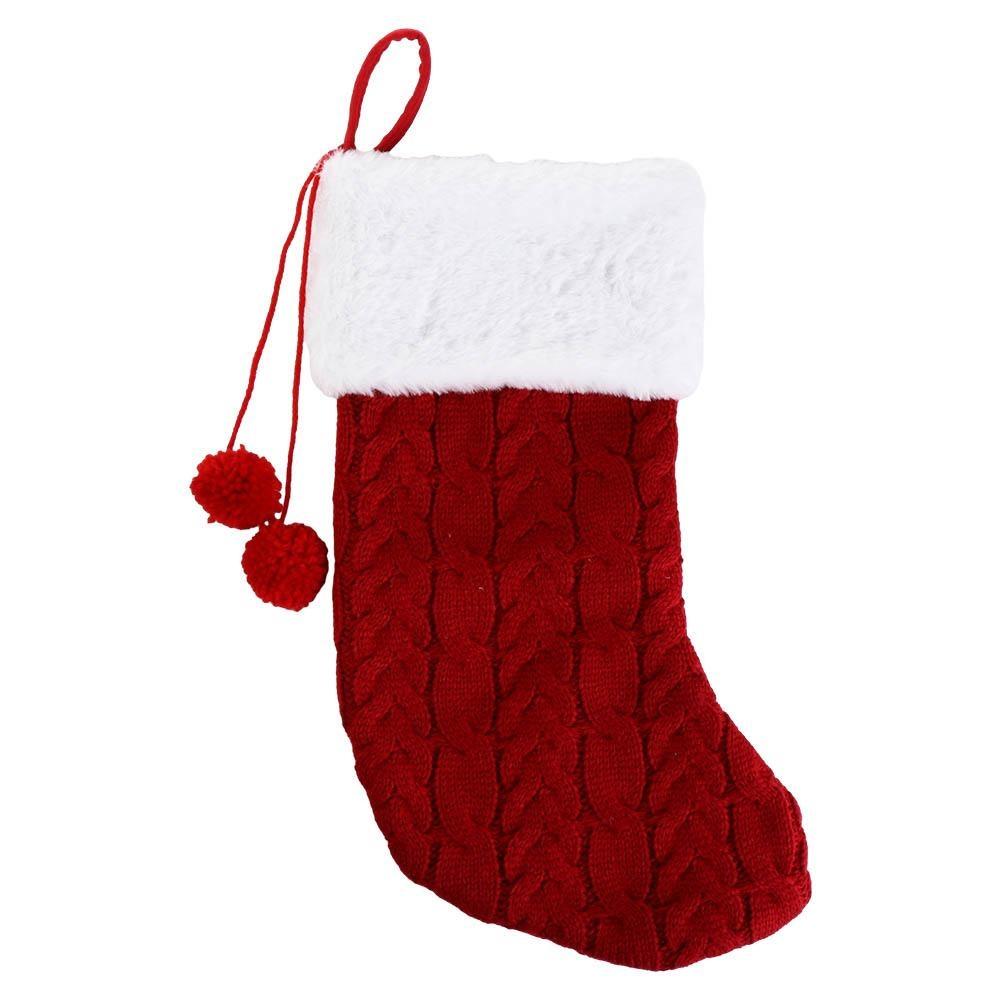 

Red/Green/White Merry Christmas Socks Large Capacity Christmas Tree Pendant Home красный
