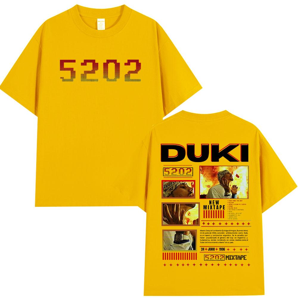 Rapper Duki 5202 MIXTAPE Merch Tshirt Unisexs Women Clothing Cotton Oversized Tshirts Fashion Hip Hop Short Sleeve T Shirts Tops