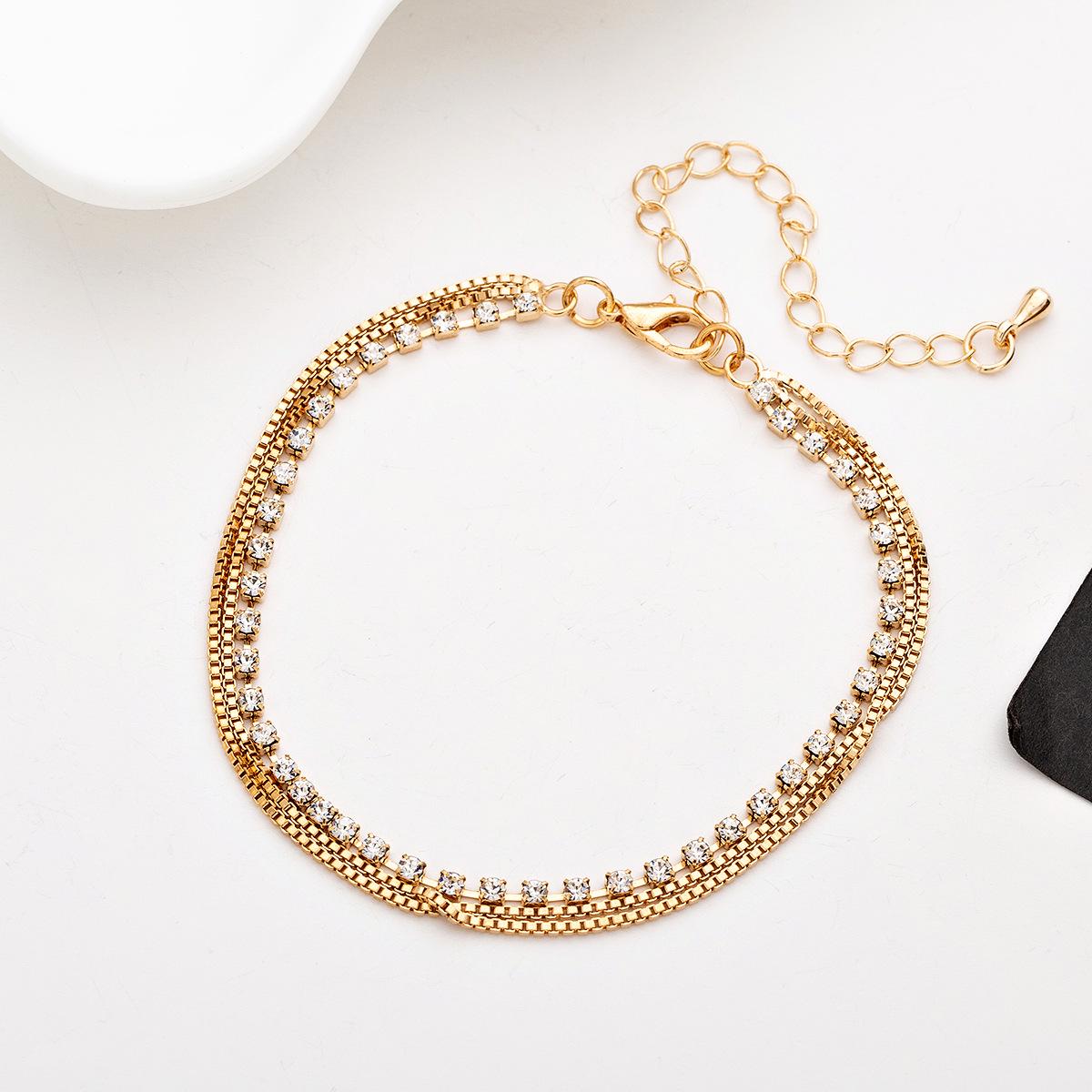 

Многослойный браслет из бисера, браслет-цепочка, проволочный браслет на щиколотке, летние пляжные украшения золотой