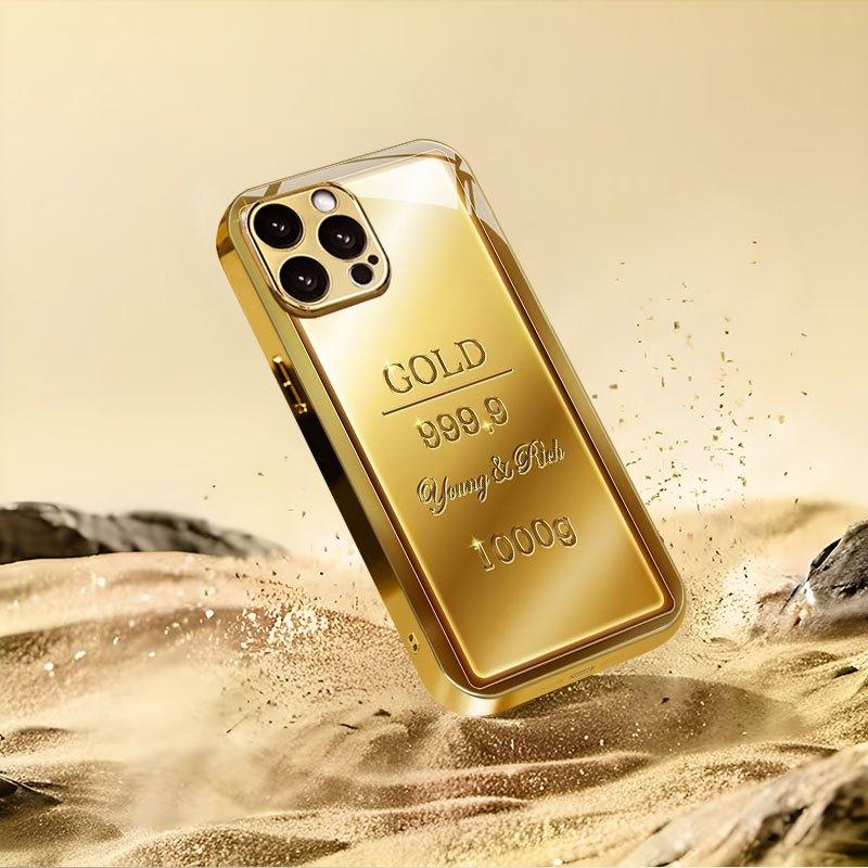 Tempered Glass Phone Case Luxurious PhoneCase Electroplated Gold Pattern Design For Iphone 17 Air 16 Pro 15 ProMax 14 13 12 Plus