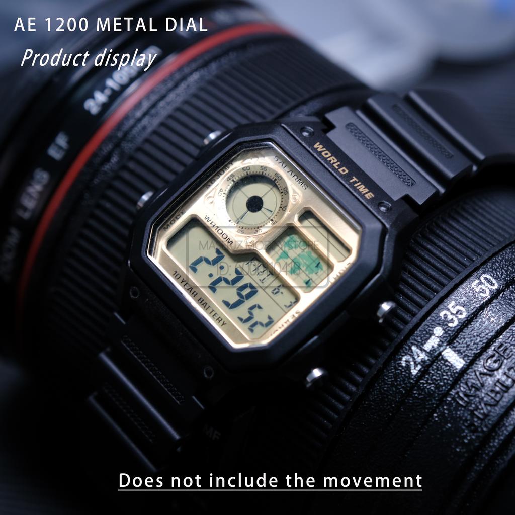 For AE1200 DiY Watch Dial Faceplates Snowflake Texture Japanese Copper Royale Mod High Quality 3299 Movement Modification 3