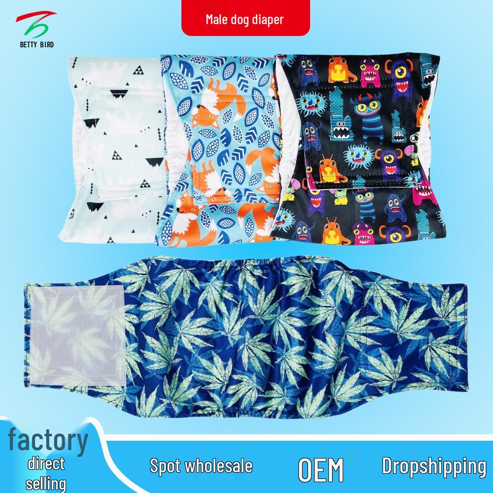 Waterproof Custom Male Dog Diapers – Anti-Harassment Physiological Pants & Courtesy Belt
