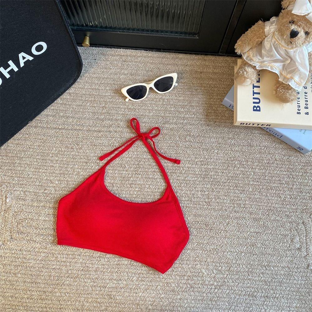 Pure Sweet and Spicy Halter Halter Top Vest with Chest Pad One Female Base Sexy Underwear