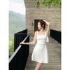 French vintage sweet spicy style camisole elegant dress for women, new summer slimming slimming versatile short skirt