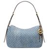Nolita Logo Runder Anhänger Reißverschluss Baumwolle Umhängetasche Mittelgroß Damen Umhängetasche Blau 30S6GY5L2C-MIDNIGHT