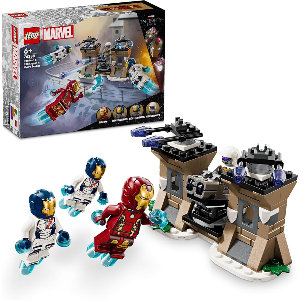 

LEGO Marvel Iron Man vs Hydra Soldier Battle Building Set Educational Toy for Kids Ages 6-9 76288