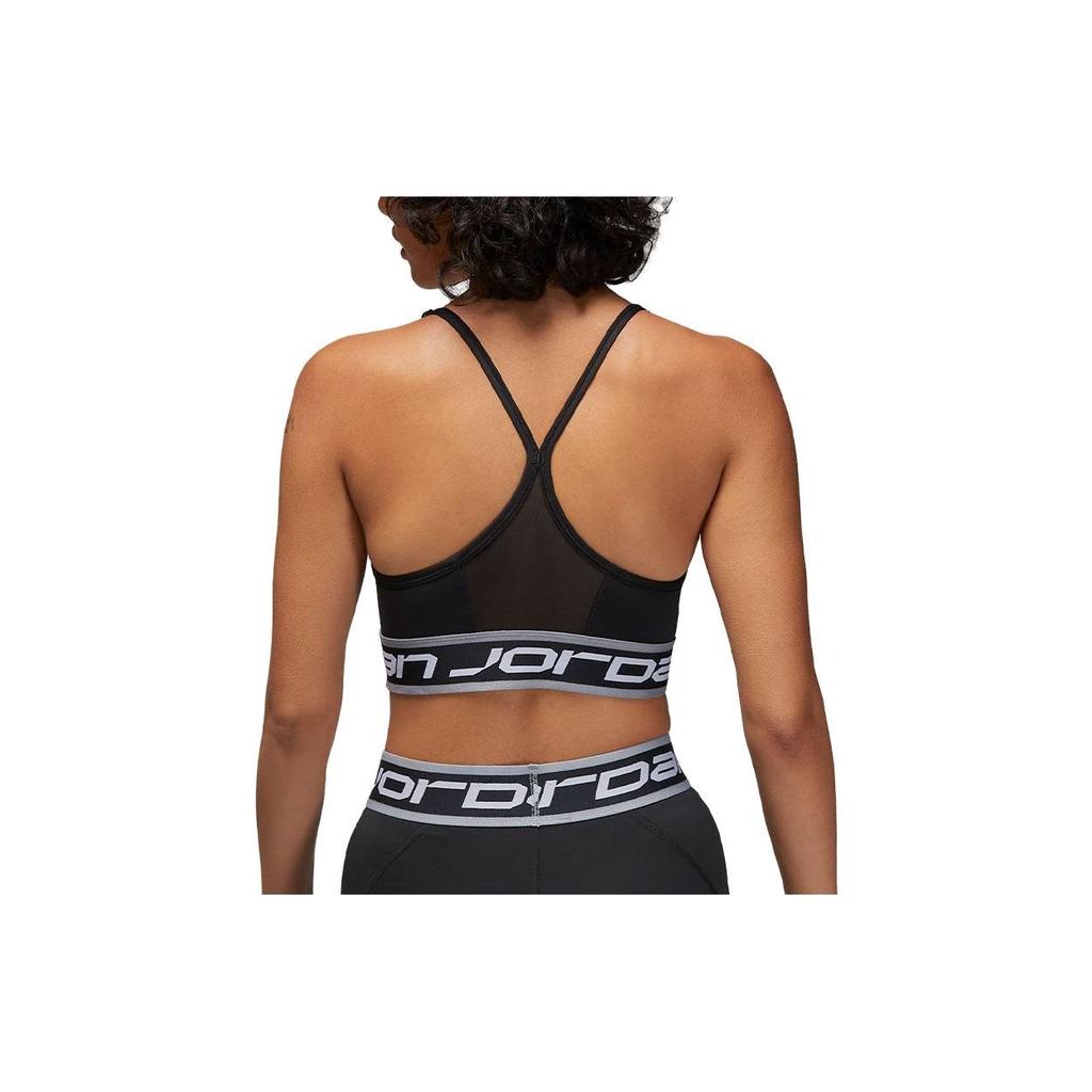 Jordan Indy Letter Logo Print Low Intensity Support Quick-Dry Sports Bra Women Underwear Black FB4096-010