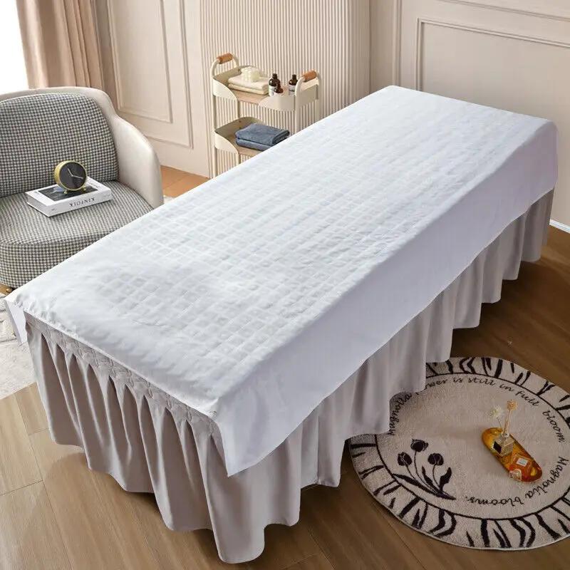 W/ or W/o Face Hole Body Spa Salon Bedspread Beauty Massage Bed Cover Sheet SPA Massage Bed Table CoverHome Decoration