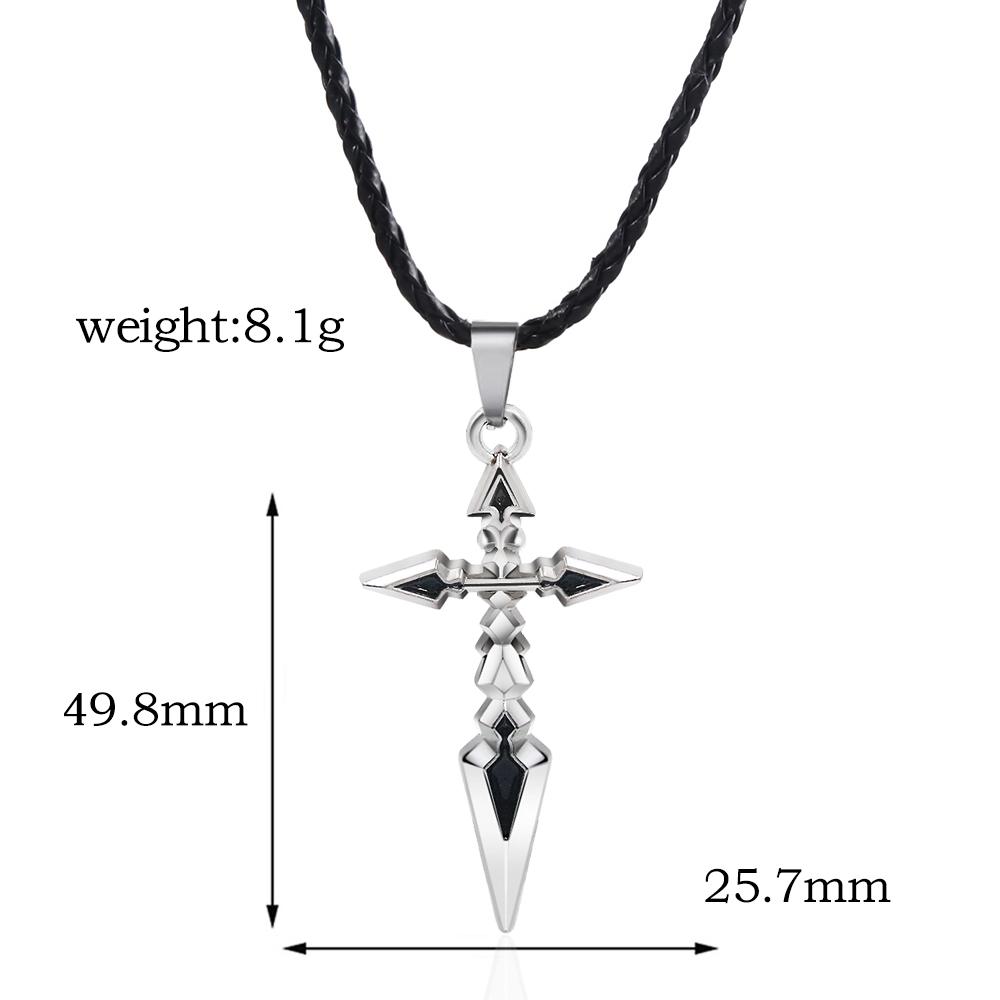 Anime Saber Pendant Necklace Emiya Cross Jewelry Accessories for Women Men Gifts