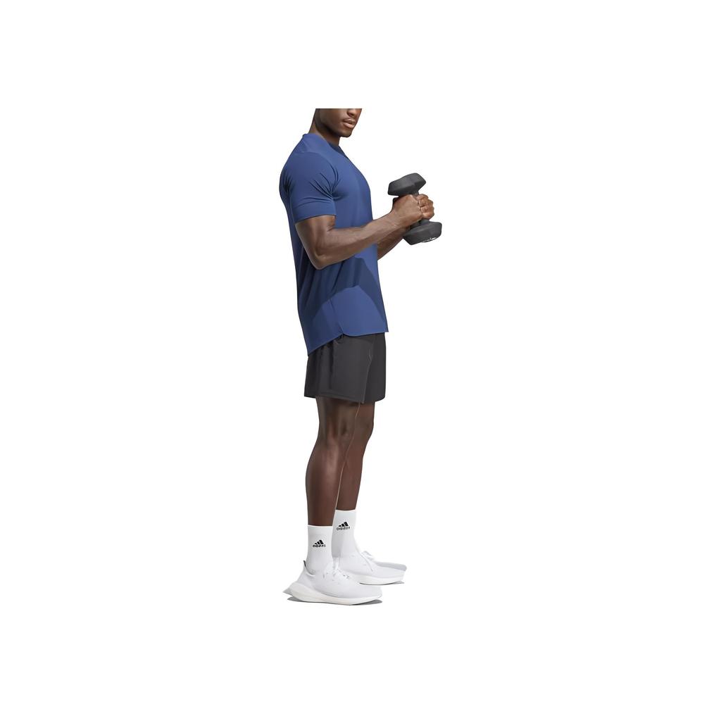 Adidas D4T Solid Color Crew Neck Pullover Sports Short Sleeve T-Shirt Men Tops Dark-Blue IC2017