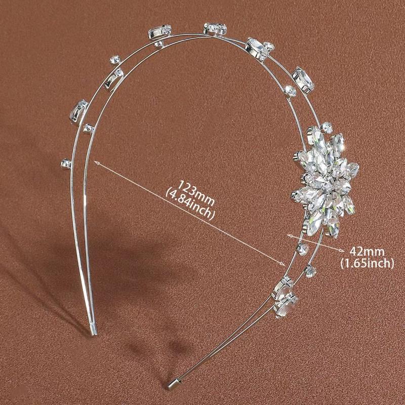 

1Pcs Exquisite Shining Rhinestone Flower Hair Hoop Bridal Banquet Headwear Daily Date Styling Light Luxury Hair Accessories